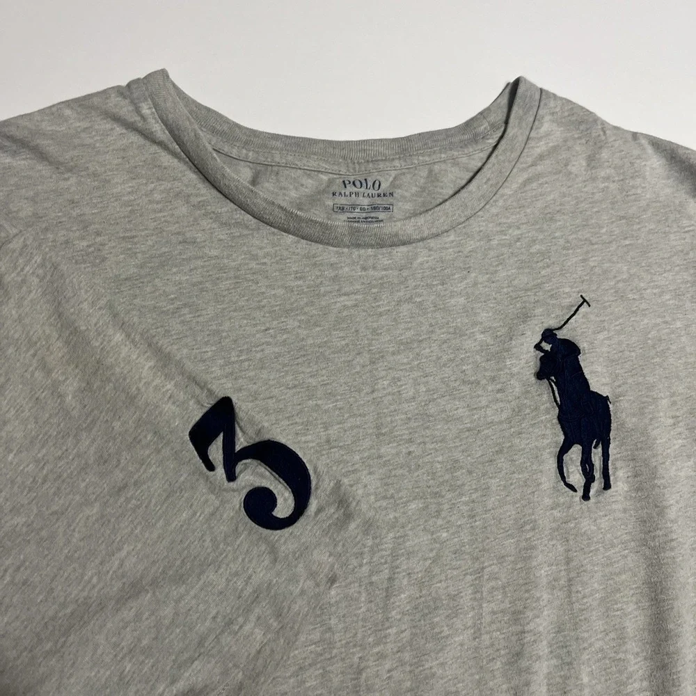 Polo Ralph Lauren Men Big Pony Logo T-shirt Gray 1XB/ XL Shirt